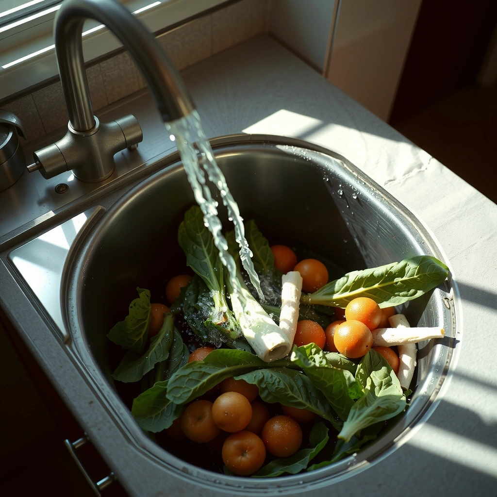 Lavagem de vegetais frescos
